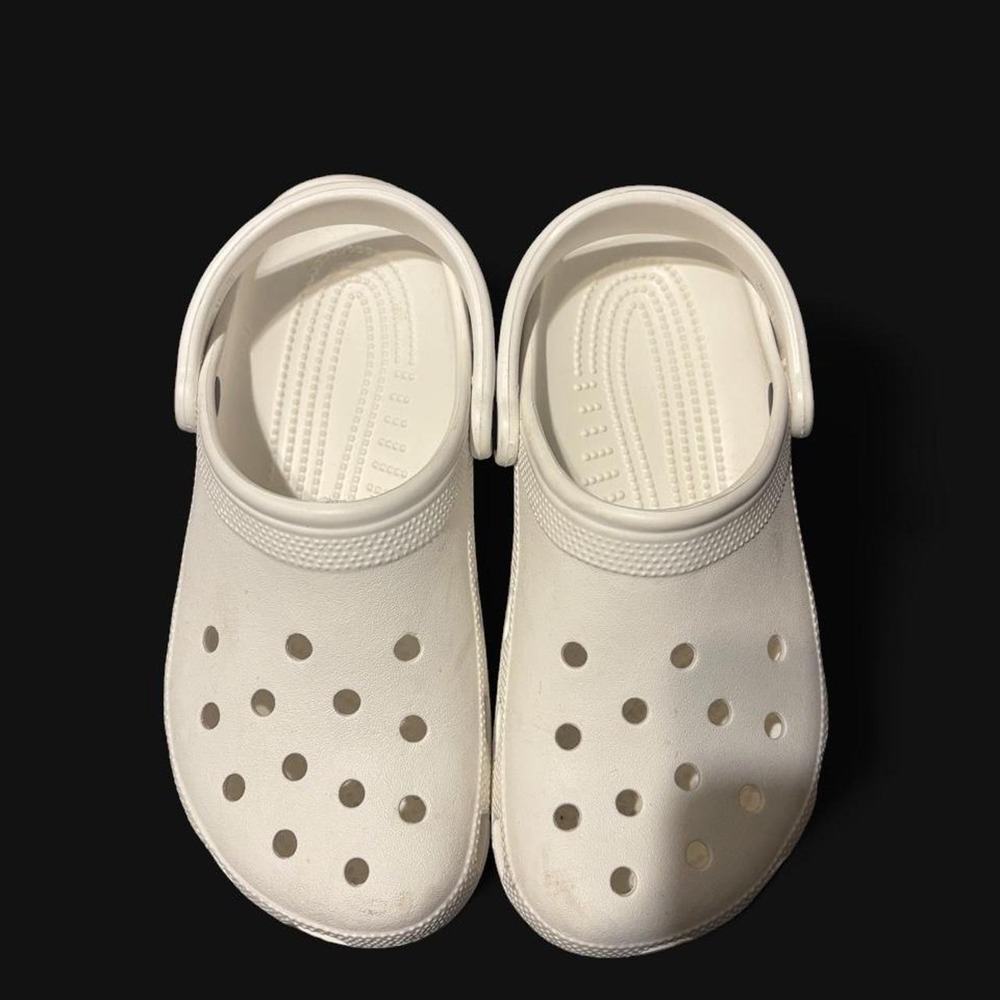 Crocs Classic Clog White Women Size 9 Mens 7 Comfort Slip On Shoes